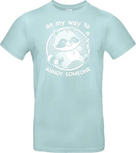 Cute Annoying Raccoon - Cute, Cute Animals, Raccoon, Funny Raccoon, Annoy, Annoyed, Annoying, Tanuki, Fun, Funny, Animal, Pet, Funny Animals, Cute Animals, Pets, Sarcasm, Irony, Joke, Jokes, Adorable, Mascot, Japan, Japanese - Standard T-Shirt
