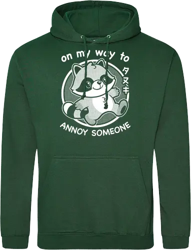 Cute Annoying Raccoon - Cute, Cute Animals, Raccoon, Funny Raccoon, Annoy, Annoyed, Annoying, Tanuki, Fun, Funny, Animal, Pet, Funny Animals, Cute Animals, Pets, Sarcasm, Irony, Joke, Jokes, Adorable, Mascot, Japan, Japanese - Standard Hoodie