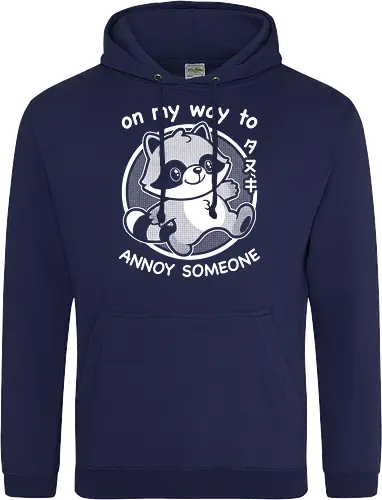 Cute Annoying Raccoon - Cute, Cute Animals, Raccoon, Funny Raccoon, Annoy, Annoyed, Annoying, Tanuki, Fun, Funny, Animal, Pet, Funny Animals, Cute Animals, Pets, Sarcasm, Irony, Joke, Jokes, Adorable, Mascot, Japan, Japanese - Standard Hoodie