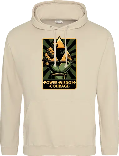 Elf Game Triangle - Power, Courage, Wisdom, Triangle, Cool, Awesome, Classic, Classic Video Games, Classic Video Game, Classic Games, Classic Game, Video Games, Video Game, Vintage, Retro, Retro Vintage, Vintage Games, Fantasy, Adventure, Magic, Magical, Elf, Elfs, Revolution, Poster - Standard Hoodie