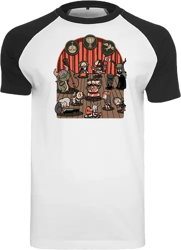 British Comedy Dance - Holy Grail, king arthur, classic, classic movie, movie, movies, comedy, british, british comedy, fun, funny, Music, Dance, white rabbit. Tv Show, Mashup, Adventure, Fantasy, adventure, Meme, Memes, Internet, Ghost, black knight - Raglan T-Shirt