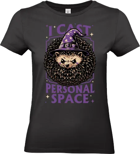 Hedgehog Wizard Magic - Rpg, Hedgehog, Personal Space, Dungeons, Pet, Animal, Fantasy, Adventure, Cool, Funny, Fun, Awesome, Nerd, Geek, Tabletop Game, Tabletop, Tabletop Rpg, Tabletop Gaming, Role-playing Game, Roleplay, Dungeon, Dungeon Master, Sorcery, Sorcerer, Wizard, Ritual, Magic, Magical, Magical Creatures, Magic, Magician, Black Magic - Standard T-Shirt (Women)
