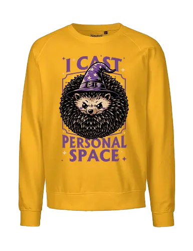 Hedgehog Wizard Magic - Rpg, Hedgehog, Personal Space, Dungeons, Pet, Animal, Fantasy, Adventure, Cool, Funny, Fun, Awesome, Nerd, Geek, Tabletop Game, Tabletop, Tabletop Rpg, Tabletop Gaming, Role-playing Game, Roleplay, Dungeon, Dungeon Master, Sorcery, Sorcerer, Wizard, Ritual, Magic, Magical, Magical Creatures, Magic, Magician, Black Magic - Fairtrade Sweatshirt