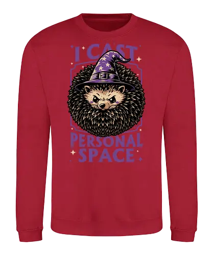Hedgehog Wizard Magic - Rpg, Hedgehog, Personal Space, Dungeons, Pet, Animal, Fantasy, Adventure, Cool, Funny, Fun, Awesome, Nerd, Geek, Tabletop Game, Tabletop, Tabletop Rpg, Tabletop Gaming, Role-playing Game, Roleplay, Dungeon, Dungeon Master, Sorcery, Sorcerer, Wizard, Ritual, Magic, Magical, Magical Creatures, Magic, Magician, Black Magic - Sweatshirt