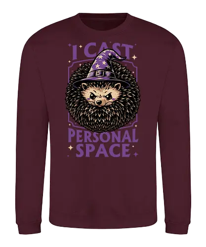 Hedgehog Wizard Magic - Rpg, Hedgehog, Personal Space, Dungeons, Pet, Animal, Fantasy, Adventure, Cool, Funny, Fun, Awesome, Nerd, Geek, Tabletop Game, Tabletop, Tabletop Rpg, Tabletop Gaming, Role-playing Game, Roleplay, Dungeon, Dungeon Master, Sorcery, Sorcerer, Wizard, Ritual, Magic, Magical, Magical Creatures, Magic, Magician, Black Magic - Sweatshirt