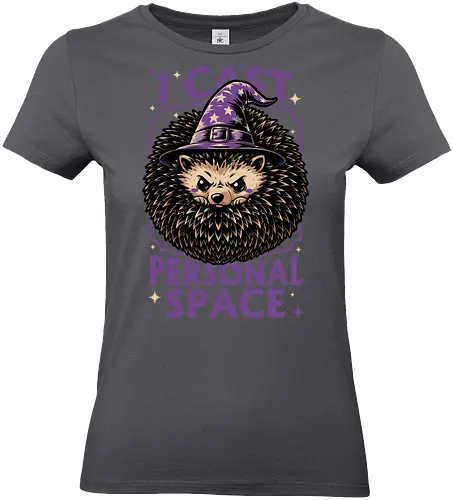 Hedgehog Wizard Magic - Rpg, Hedgehog, Personal Space, Dungeons, Pet, Animal, Fantasy, Adventure, Cool, Funny, Fun, Awesome, Nerd, Geek, Tabletop Game, Tabletop, Tabletop Rpg, Tabletop Gaming, Role-playing Game, Roleplay, Dungeon, Dungeon Master, Sorcery, Sorcerer, Wizard, Ritual, Magic, Magical, Magical Creatures, Magic, Magician, Black Magic - Standard T-Shirt (Women)