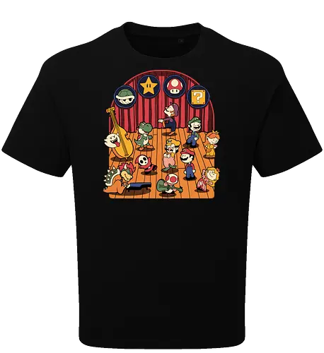 Plumber Game Dance - Mushroom, Turtle, Kingdom, Music, Dance, Dinosaur, Plumber, Video Games, Video Game, Classic Video Game, Tv Show, Mashup, Adventure, Fantasy, Meme, Memes, Internet, Ghost, Magic, Magical - Oversize T-Shirt
