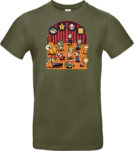 Plumber Game Dance - Mushroom, Turtle, Kingdom, Music, Dance, Dinosaur, Plumber, Video Games, Video Game, Classic Video Game, Tv Show, Mashup, Adventure, Fantasy, Meme, Memes, Internet, Ghost, Magic, Magical - Standard T-Shirt