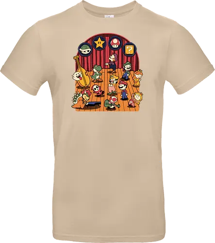 Plumber Game Dance - Mushroom, Turtle, Kingdom, Music, Dance, Dinosaur, Plumber, Video Games, Video Game, Classic Video Game, Tv Show, Mashup, Adventure, Fantasy, Meme, Memes, Internet, Ghost, Magic, Magical - Standard T-Shirt