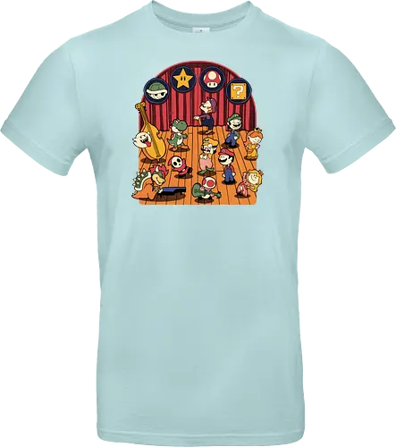 Plumber Game Dance - Mushroom, Turtle, Kingdom, Music, Dance, Dinosaur, Plumber, Video Games, Video Game, Classic Video Game, Tv Show, Mashup, Adventure, Fantasy, Meme, Memes, Internet, Ghost, Magic, Magical - Standard T-Shirt