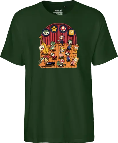 Plumber Game Dance - Mushroom, Turtle, Kingdom, Music, Dance, Dinosaur, Plumber, Video Games, Video Game, Classic Video Game, Tv Show, Mashup, Adventure, Fantasy, Meme, Memes, Internet, Ghost, Magic, Magical - Fairtrade T-Shirt