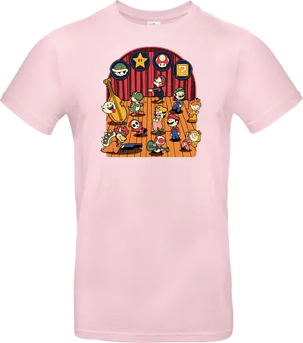 Plumber Game Dance - Mushroom, Turtle, Kingdom, Music, Dance, Dinosaur, Plumber, Video Games, Video Game, Classic Video Game, Tv Show, Mashup, Adventure, Fantasy, Meme, Memes, Internet, Ghost, Magic, Magical - Standard T-Shirt