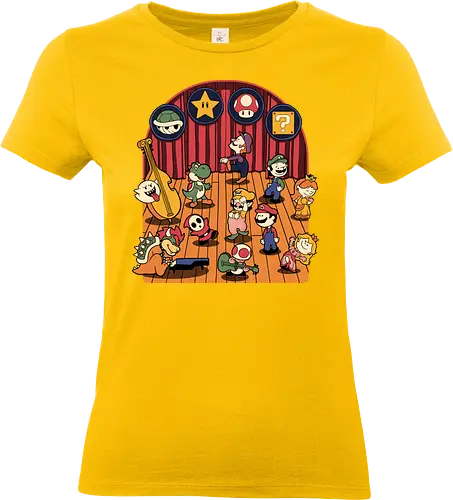 Plumber Game Dance - Mushroom, Turtle, Kingdom, Music, Dance, Dinosaur, Plumber, Video Games, Video Game, Classic Video Game, Tv Show, Mashup, Adventure, Fantasy, Meme, Memes, Internet, Ghost, Magic, Magical - Standard T-Shirt (Women)
