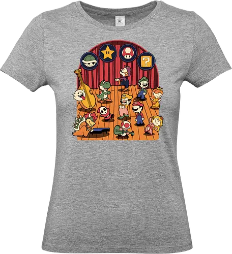 Plumber Game Dance - Mushroom, Turtle, Kingdom, Music, Dance, Dinosaur, Plumber, Video Games, Video Game, Classic Video Game, Tv Show, Mashup, Adventure, Fantasy, Meme, Memes, Internet, Ghost, Magic, Magical - Standard T-Shirt (Women)