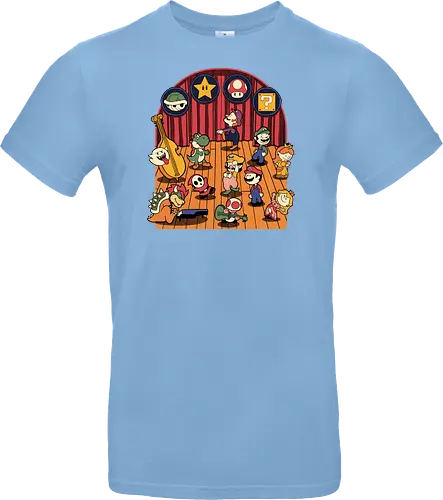 Plumber Game Dance - Mushroom, Turtle, Kingdom, Music, Dance, Dinosaur, Plumber, Video Games, Video Game, Classic Video Game, Tv Show, Mashup, Adventure, Fantasy, Meme, Memes, Internet, Ghost, Magic, Magical - Standard T-Shirt