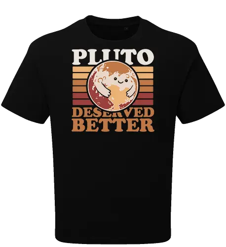 Pluto Vintage Planet - Astronaut, Astronomer, Astrophysicist, Astronomy, Planet, Space, Pluto, Pluto Is A Planet, Science, Science Fiction, Cute, Fun, Funny, Adorable, Joke, Vintage, Retro, Retro Vintage, Asteroids, Asteroid - Oversize T-Shirt