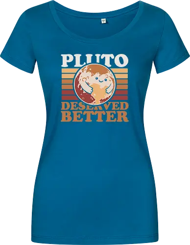 Pluto Vintage Planet - Astronaut, Astronomer, Astrophysicist, Astronomy, Planet, Space, Pluto, Pluto Is A Planet, Science, Science Fiction, Cute, Fun, Funny, Adorable, Joke, Vintage, Retro, Retro Vintage, Asteroids, Asteroid - Women T-Shirt