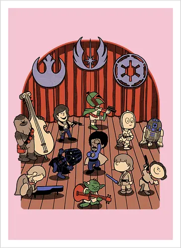 Star Movie Dance - Dance, Meme, nerd, geek, trooper, science fantasy, fantasy, science fiction, scifi, movie, movie, movies, space opera, Tv Show, Mashup, Adventure, Fantasy, adventure, Memes, Internet, Magical - Artprint