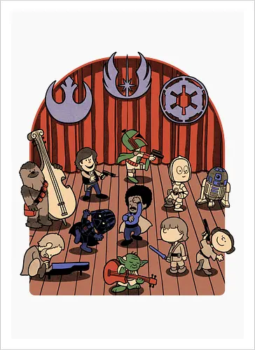 Star Movie Dance - Dance, Meme, nerd, geek, trooper, science fantasy, fantasy, science fiction, scifi, movie, movie, movies, space opera, Tv Show, Mashup, Adventure, Fantasy, adventure, Memes, Internet, Magical - Artprint