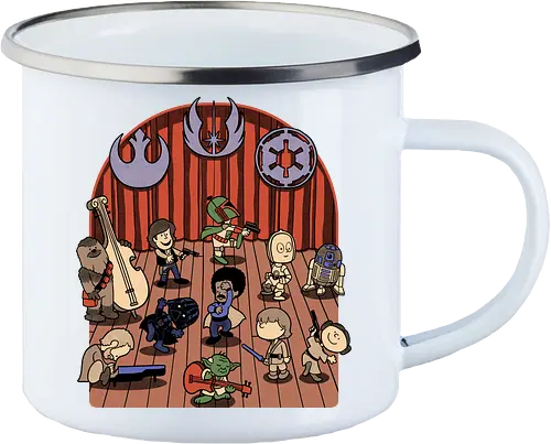 Star Movie Dance - Dance, Meme, nerd, geek, trooper, science fantasy, fantasy, science fiction, scifi, movie, movie, movies, space opera, Tv Show, Mashup, Adventure, Fantasy, adventure, Memes, Internet, Magical - Enamel Mug