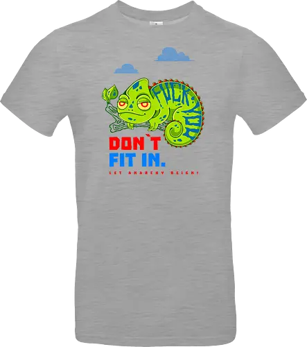 DON`T FIT IN - CHAMELEON, JOKE, FUNNY, ANARCHY, NATURE - Standard T-Shirt