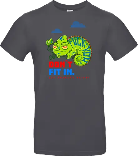 DON`T FIT IN - CHAMELEON, JOKE, FUNNY, ANARCHY, NATURE - Standard T-Shirt