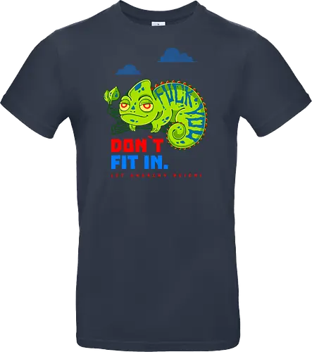 DON`T FIT IN - CHAMELEON, JOKE, FUNNY, ANARCHY, NATURE - Standard T-Shirt