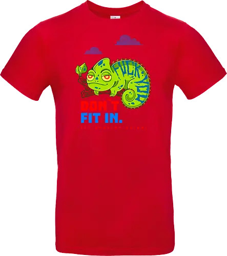DON`T FIT IN - CHAMELEON, JOKE, FUNNY, ANARCHY, NATURE - Standard T-Shirt