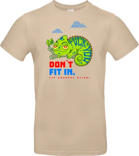 DON`T FIT IN - CHAMELEON, JOKE, FUNNY, ANARCHY, NATURE - Standard T-Shirt