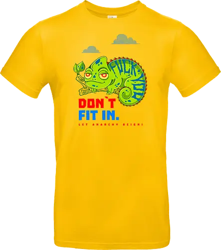 DON`T FIT IN - CHAMELEON, JOKE, FUNNY, ANARCHY, NATURE - Standard T-Shirt