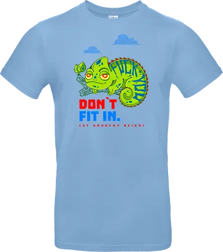 DON`T FIT IN - CHAMELEON, JOKE, FUNNY, ANARCHY, NATURE - Standard T-Shirt