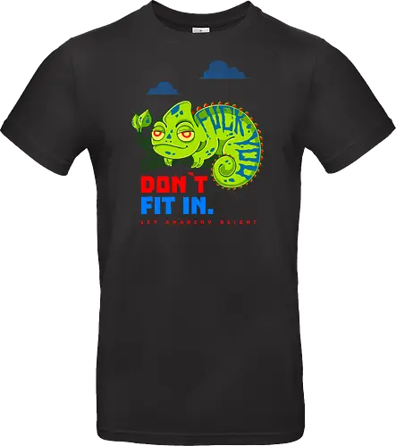 DON`T FIT IN - CHAMELEON, JOKE, FUNNY, ANARCHY, NATURE - Standard T-Shirt