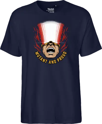 overpower mutant - Superhero, cyclops, superhero, mutant, cool, parody, pantone, colour, antihero, simple - Fairtrade T-Shirt
