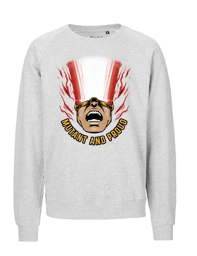 overpower mutant - Superhero, cyclops, superhero, mutant, cool, parody, pantone, colour, antihero, simple - Fairtrade Sweatshirt