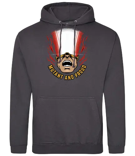 overpower mutant - Superhero, cyclops, superhero, mutant, cool, parody, pantone, colour, antihero, simple - Standard Hoodie