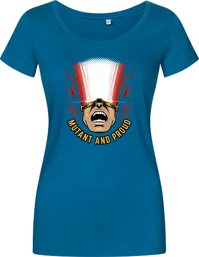overpower mutant - Superhero, cyclops, superhero, mutant, cool, parody, pantone, colour, antihero, simple - Women T-Shirt