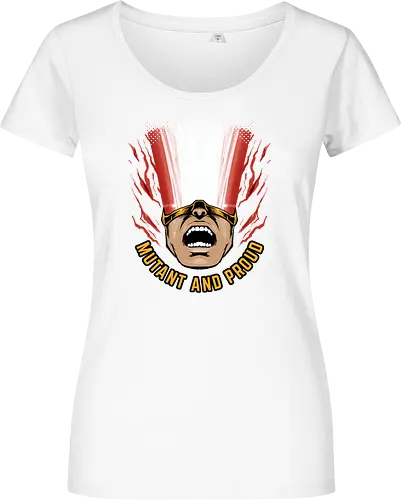 overpower mutant - Superhero, cyclops, superhero, mutant, cool, parody, pantone, colour, antihero, simple - Women T-Shirt