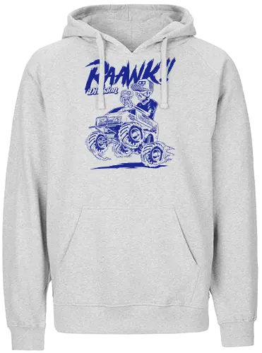 lunch box garage - skull, skeleton, tamiya, lunchbox, carshow, cargarage, speed, monstercar - Fairtrade Hoodie