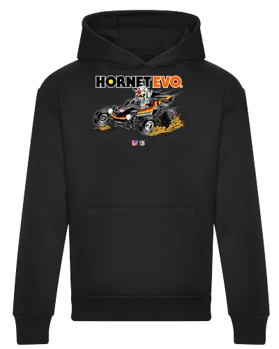 chibi gundam driving car - gundam, car, hornet, tamiya, carshow, robot, mecha, japanese, hobby, race, speed - Heavyweight Hoodie