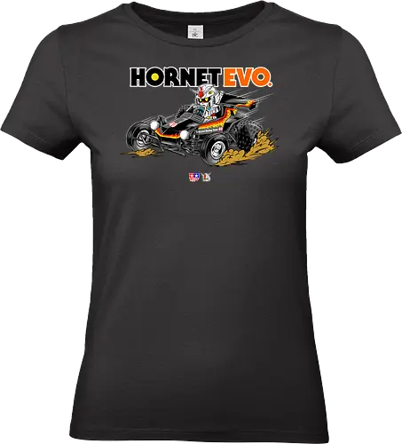 chibi gundam driving car - gundam, car, hornet, tamiya, carshow, robot, mecha, japanese, hobby, race, speed - Standard T-Shirt (Women)