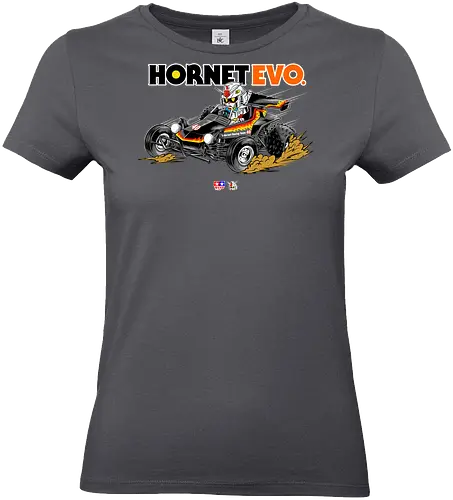 chibi gundam driving car - gundam, car, hornet, tamiya, carshow, robot, mecha, japanese, hobby, race, speed - Standard T-Shirt (Women)