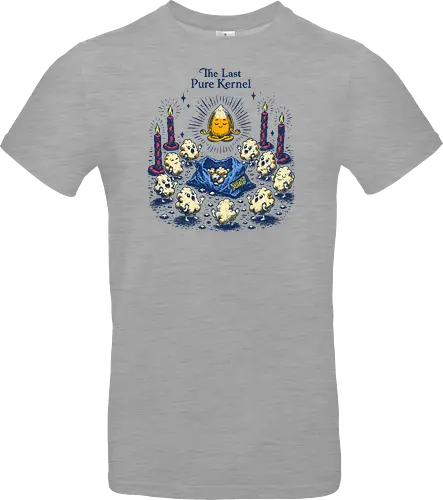 The Last Pure Kernel - corn kernel, cors, snacks, popcorn, food humor, absurd, funny food, cult, surreal, retro - Standard T-Shirt