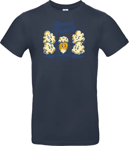 Almost Popped - retro, corn, corn kernel, popcorn, vintage, funny food, food humor, relatable, snacks - Standard T-Shirt