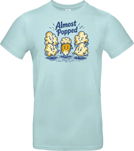 Almost Popped - retro, corn, corn kernel, popcorn, vintage, funny food, food humor, relatable, snacks - Standard T-Shirt