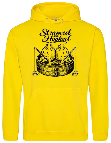 Steamed And Hooked - bao, xia long bao, dumpling, chinese food, comfort food, funny dumpling, dumplings, steamed dumpling, hooked - Standard Hoodie