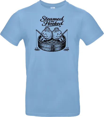 Steamed And Hooked - bao, xia long bao, dumpling, chinese food, comfort food, funny dumpling, dumplings, steamed dumpling, hooked - Standard T-Shirt