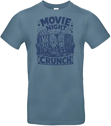 Movie Night Crunch - movie night, horror movie, movie lover, movie snacks, popcorn, soda, french fries, funny food, cinema snacks, crunch - Standard T-Shirt