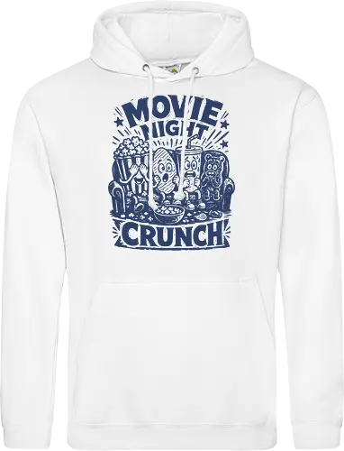 Movie Night Crunch - movie night, horror movie, movie lover, movie snacks, popcorn, soda, french fries, funny food, cinema snacks, crunch - Standard Hoodie