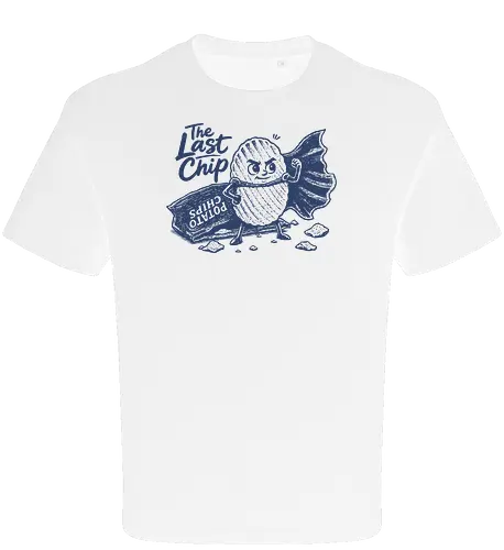 The Last Chip - chip, chips, potato, the last chip, potato chip, crunchy, snacks, funny food - Oversize T-Shirt