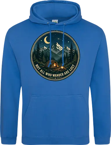 Not All Who Wander Are Lost Camping Abenteuer Frieden - Camping, Abenteuer, Natur, Outdoor, Berge, Wandern, Lagerfeuer, Abenteuerlust, Wald - Standard Hoodie